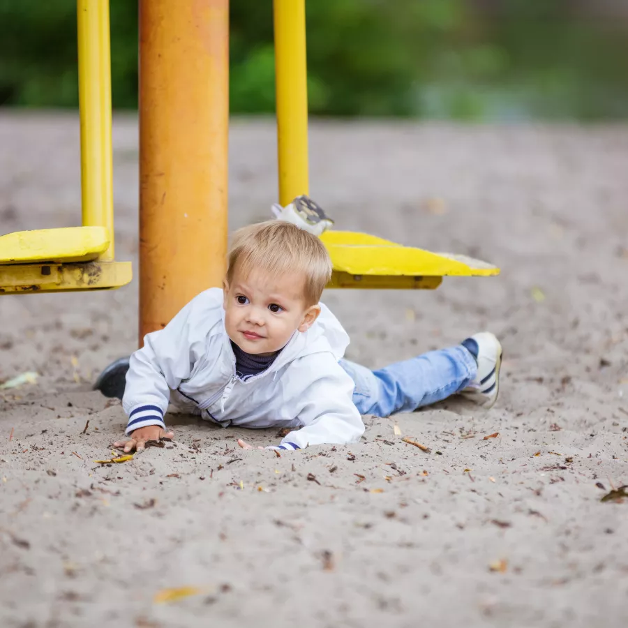 Child falls in playground